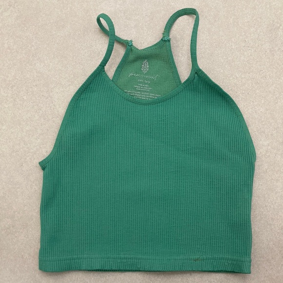 Free People Tops - Free People Movement Happiness Runs Crop Tank in green size XS/S